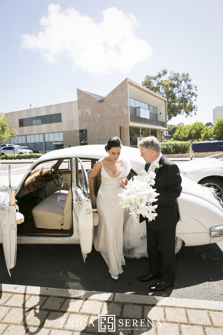 wedding at christchurch claremont, belle classics limousines
