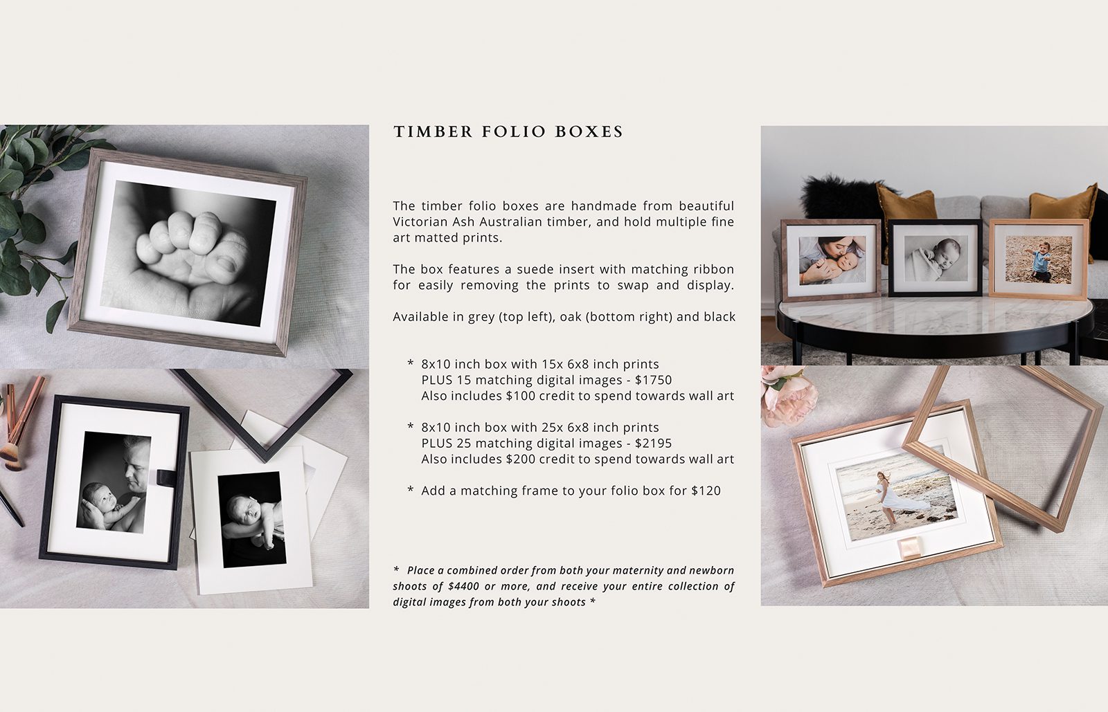 11 - TIMBER FOLIO BOX PRICING PAGE