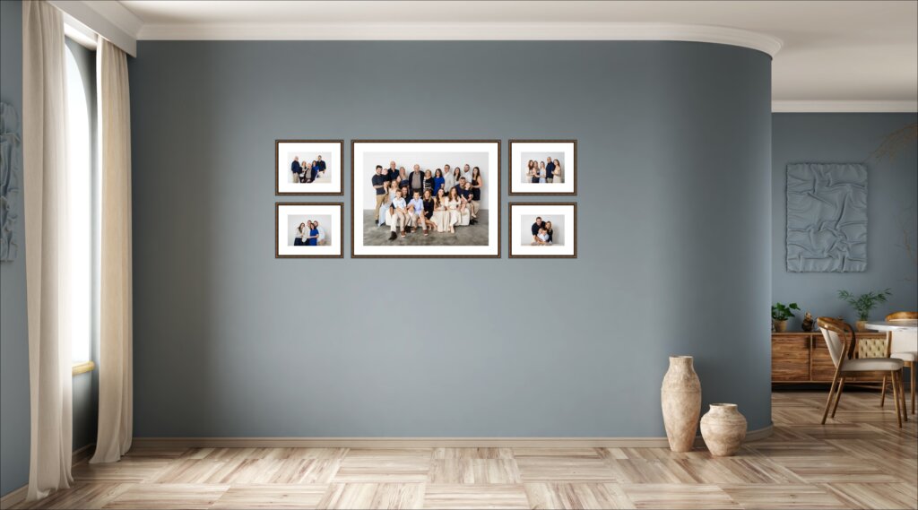 extended family photoshoot Perth framed wall art display