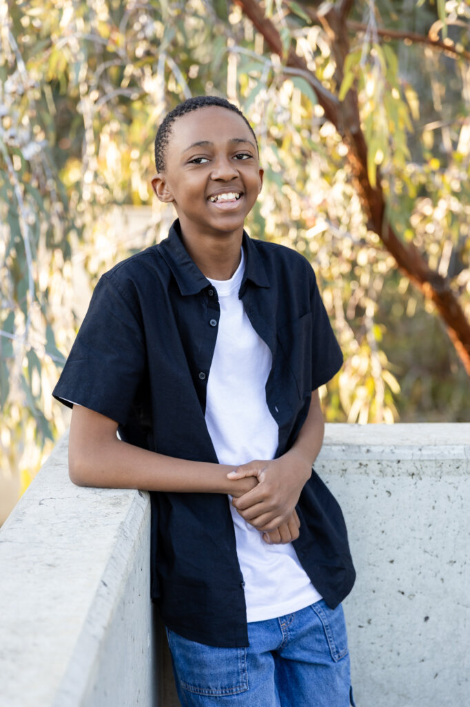 Smiling teenage boy candid portrait, Perth family photos